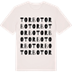 Vintage White t-shirt med Torbo ordlek t-shirt