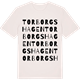 Vintage White t-shirt med Torborgshagen ordlek t-shirt