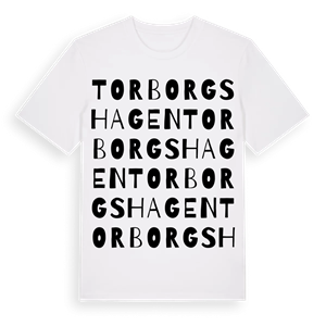 Torborgshagen ordlek t-shirt – ekologisk bomull t-shirt från Pinshirt