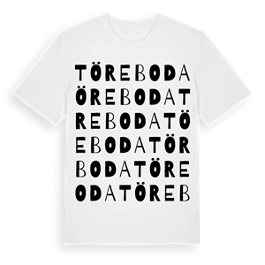Töreboda ordlek t-shirt – ekologisk bomull t-shirt från Pinshirt