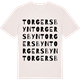 Vintage White t-shirt med Torgersbyn ordlek t-shirt