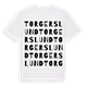 White t-shirt med Torgerslund ordlek t-shirt