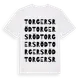 White t-shirt med Torgersröd ordlek t-shirt