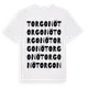 White t-shirt med Torgonö ordlek t-shirt