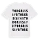 White t-shirt med Torgrinsbyn ordlek t-shirt