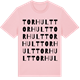 Pink Cotton t-shirt med Torhult ordlek t-shirt