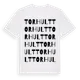 White t-shirt med Torhult ordlek t-shirt