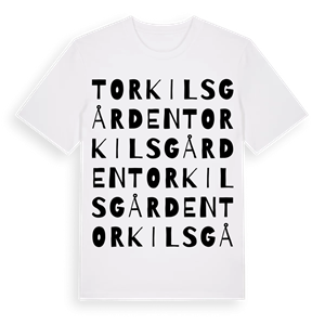 Torkilsgården ordlek t-shirt – ekologisk bomull t-shirt från Pinshirt