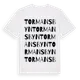 White t-shirt med Tormansbyn ordlek t-shirt