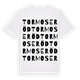 Tormoseröd ordlek t-shirt
