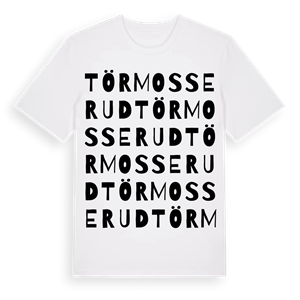 Törmosserud ordlek t-shirt – ekologisk bomull t-shirt från Pinshirt