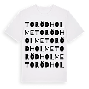 Toröd holme ordlek t-shirt – ekologisk bomull t-shirt från Pinshirt