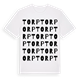 White t-shirt med Torp ordlek t-shirt