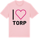 Pink Cotton t-shirt med Jag älskar Torp t-shirt stort tryck