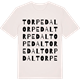 Vintage White t-shirt med Torpedal ordlek t-shirt