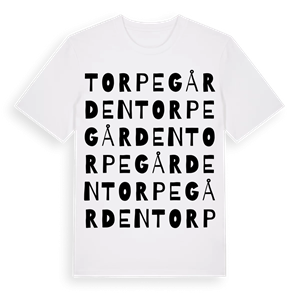 Torpegården ordlek t-shirt – ekologisk bomull t-shirt från Pinshirt