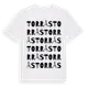 White t-shirt med Torrås ordlek t-shirt