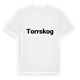 White t-shirt med Torrskog fetstil t-shirt