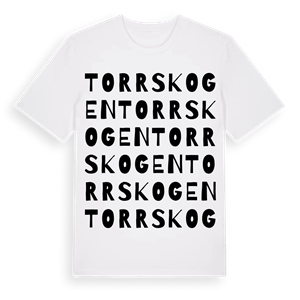 Torrskogen ordlek t-shirt – ekologisk bomull t-shirt från Pinshirt