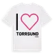 White t-shirt med Jag älskar Torrsund t-shirt stort tryck