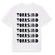 White t-shirt med Torrsund ordlek t-shirt
