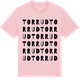 Pink Cotton t-shirt med Torrud ordlek t-shirt