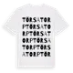 White t-shirt med Törsatorp ordlek t-shirt