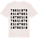 Vintage White t-shirt med Torsbo ordlek t-shirt