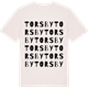 Vintage White t-shirt med Torsby ordlek t-shirt