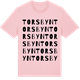Pink Cotton t-shirt med Torsbyn ordlek t-shirt