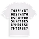 White t-shirt med Torsbyn ordlek t-shirt