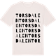 Vintage White t-shirt med Torsdalen ordlek t-shirt