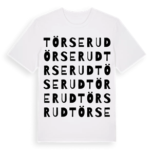 Törserud ordlek t-shirt – ekologisk bomull t-shirt från PinShirt