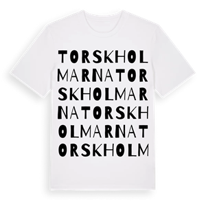 Torskholmarna ordlek t-shirt – ekologisk bomull t-shirt från Pinshirt