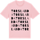 Pink Cotton t-shirt med Torslanda ordlek t-shirt