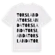 White t-shirt med Torslanda ordlek t-shirt