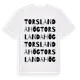 White t-shirt med Torslanda Hög ordlek t-shirt