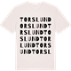 Vintage White t-shirt med Torslund ordlek t-shirt
