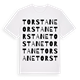 White t-shirt med Torstane ordlek t-shirt