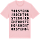 Pink Cotton t-shirt med Torstengården ordlek t-shirt