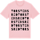 Pink Cotton t-shirt med Torstensred ordlek t-shirt