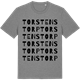 Mid Heather Gray t-shirt med Torstenstorp ordlek t-shirt