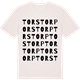 Vintage White t-shirt med Torstorp ordlek t-shirt