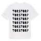 White t-shirt med Torstorp ordlek t-shirt