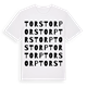 White t-shirt med Torstorp ordlek t-shirt