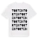 White t-shirt med Torten ordlek t-shirt