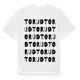 White t-shirt med Torud ordlek t-shirt