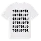 White t-shirt med Törud ordlek t-shirt
