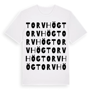 Torvhög ordlek t-shirt – ekologisk bomull t-shirt från Pinshirt