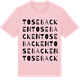 Pink Cotton t-shirt med Tosebacken ordlek t-shirt